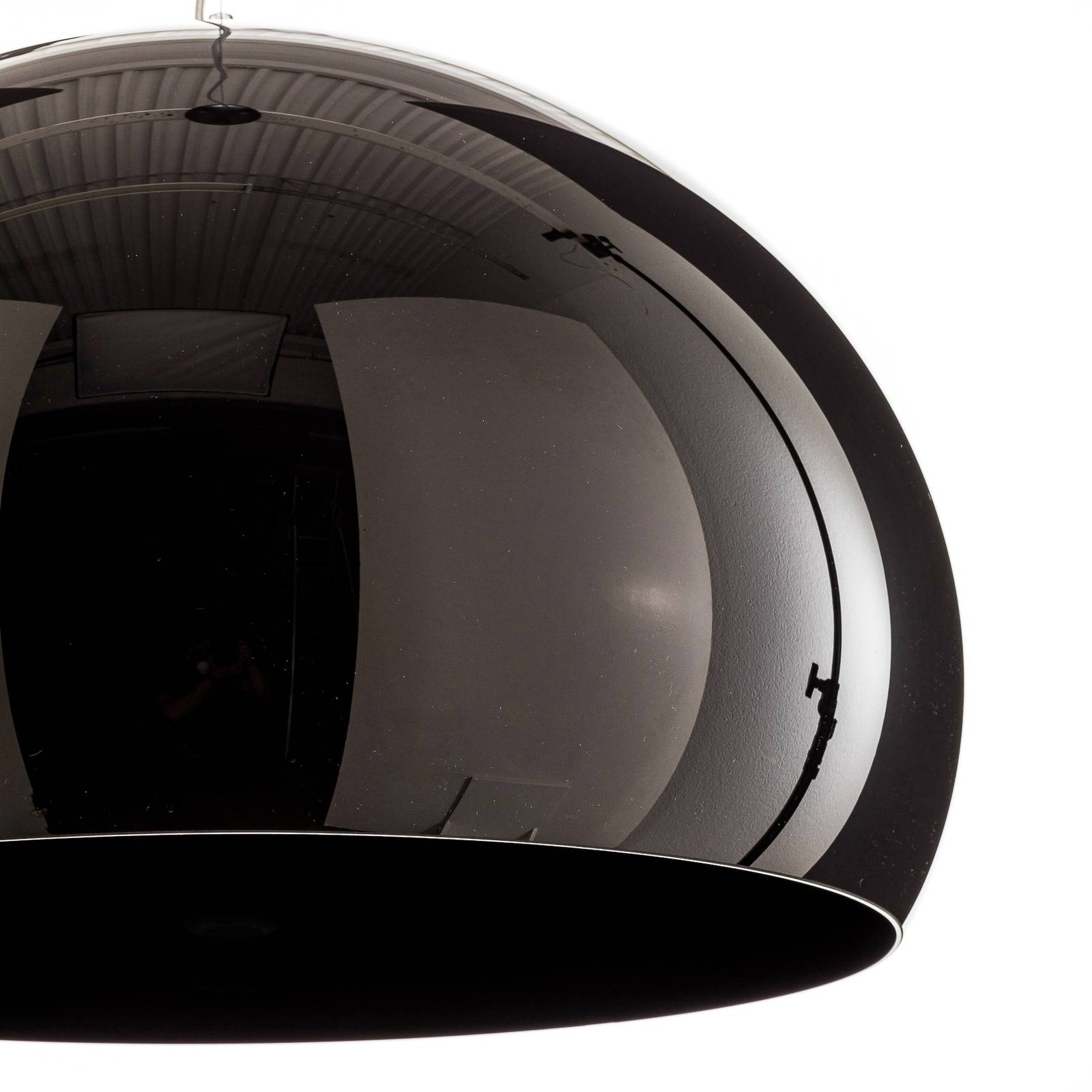 Kartell FL/Y – lampa wisząca LED, czarna lśniąca