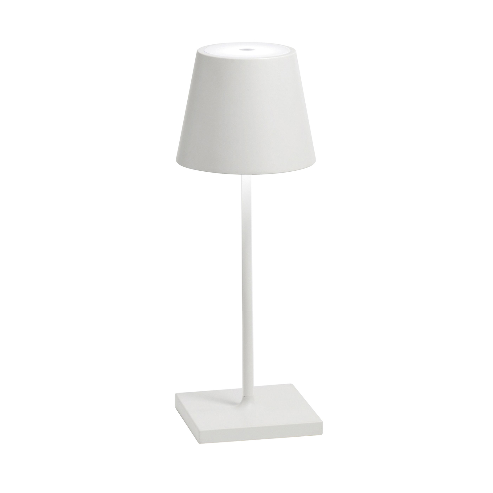 Zafferano Poldina mini uzlādējama galda lampa IP65 balta
