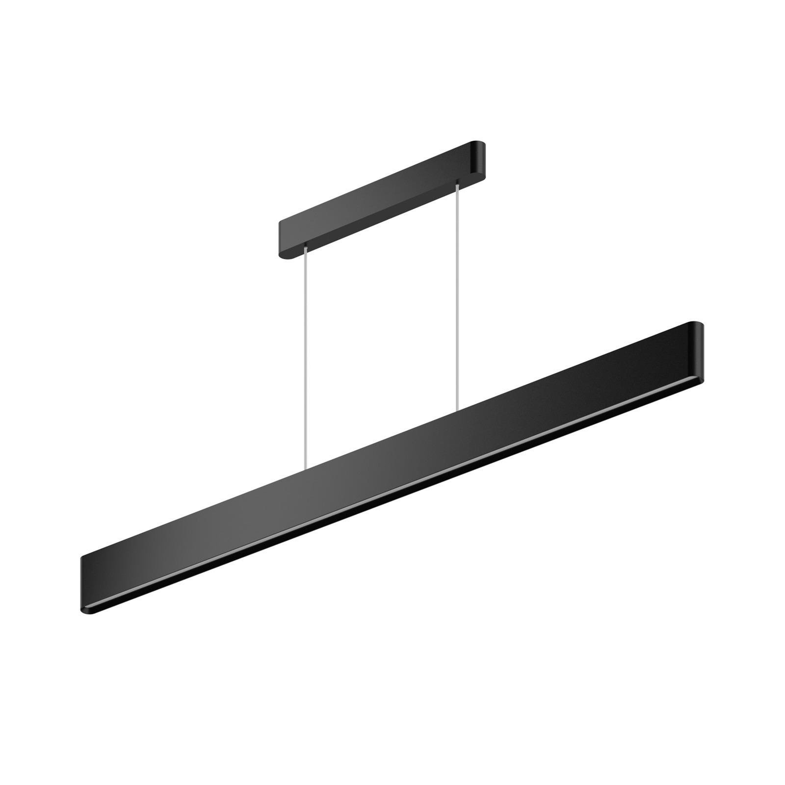 LED-hänglampa Satori, längd 114,4 cm, svart, 2700 K aluminium