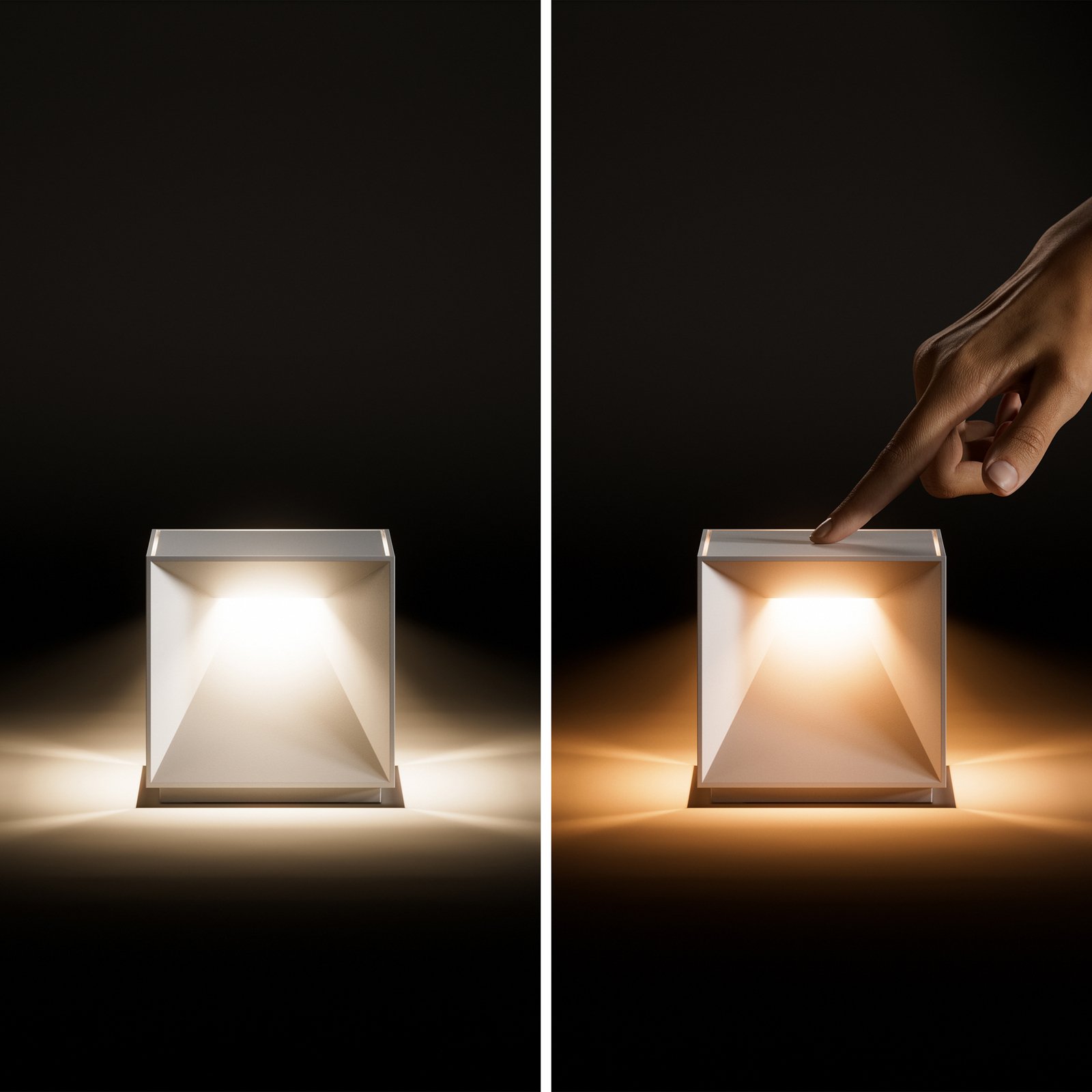 Nutalis LED-uppladdningsbar bordslampa, dune beige