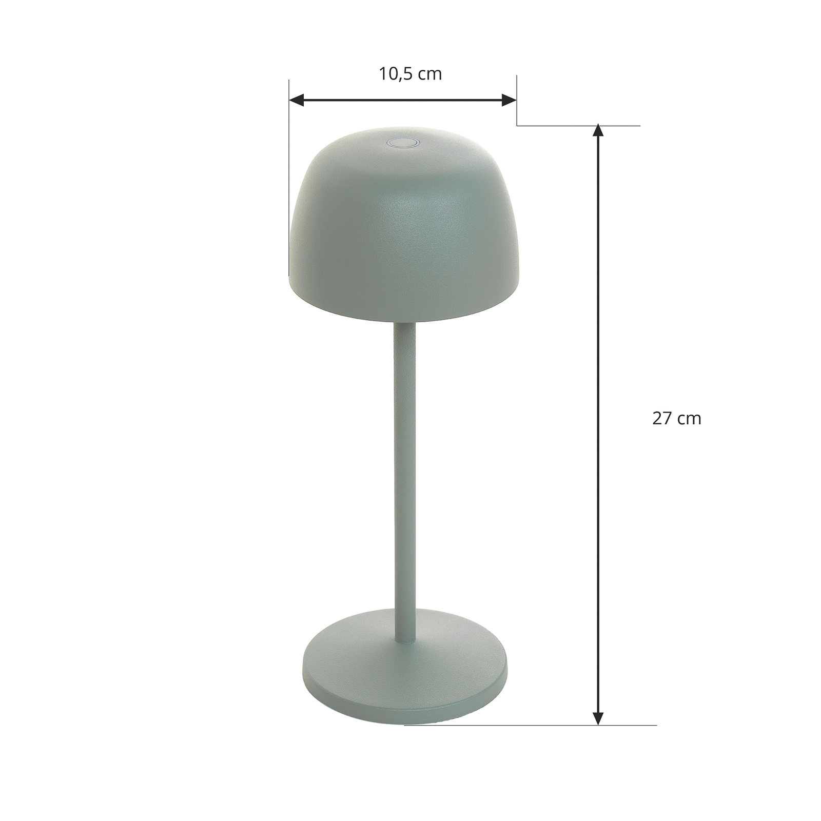 Akumulatorowa lampa stołowa LED Lindby Arietty, szałwiowa zieleń, zestaw 3