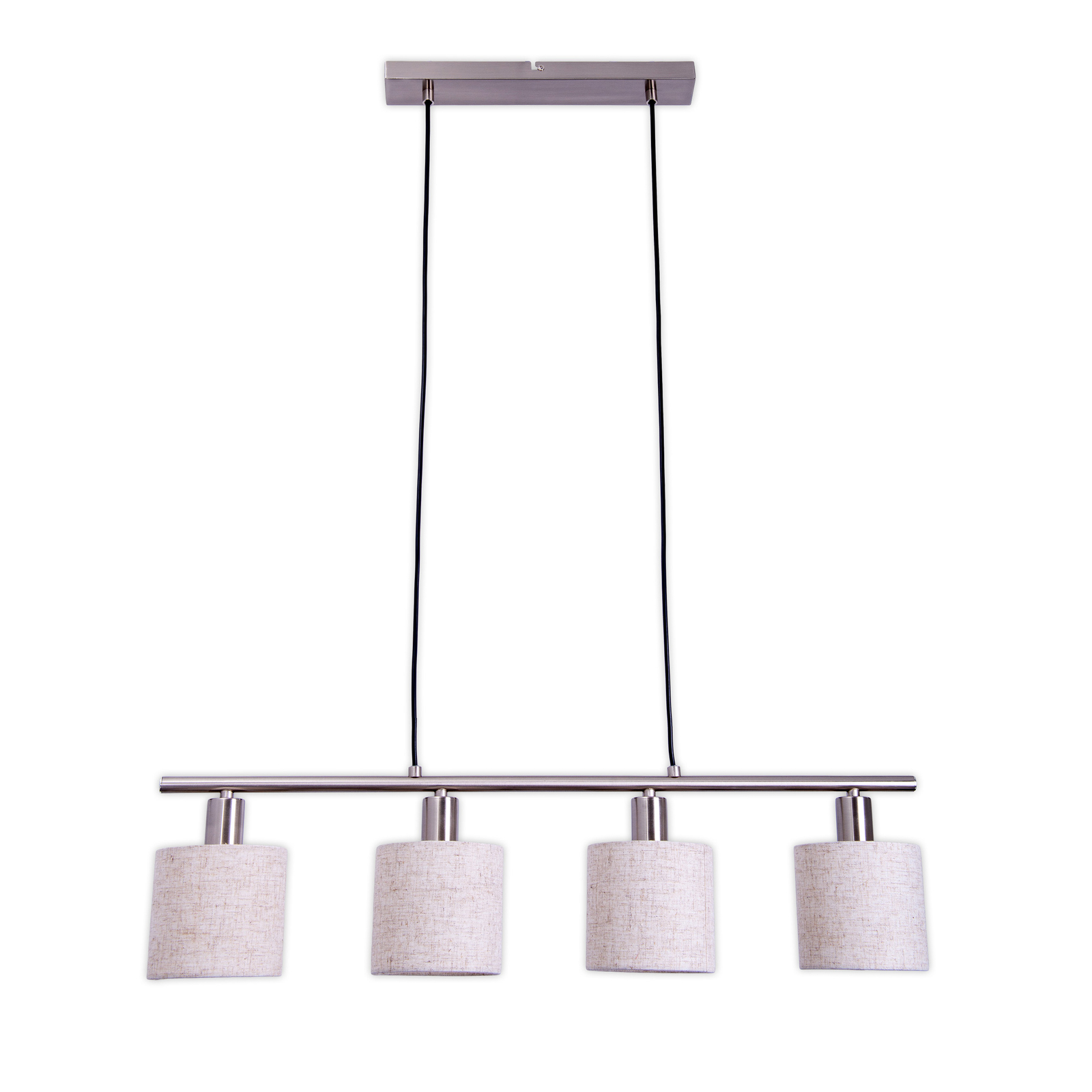 Hanglamp Maron, 4-lamps, textiel, natuur