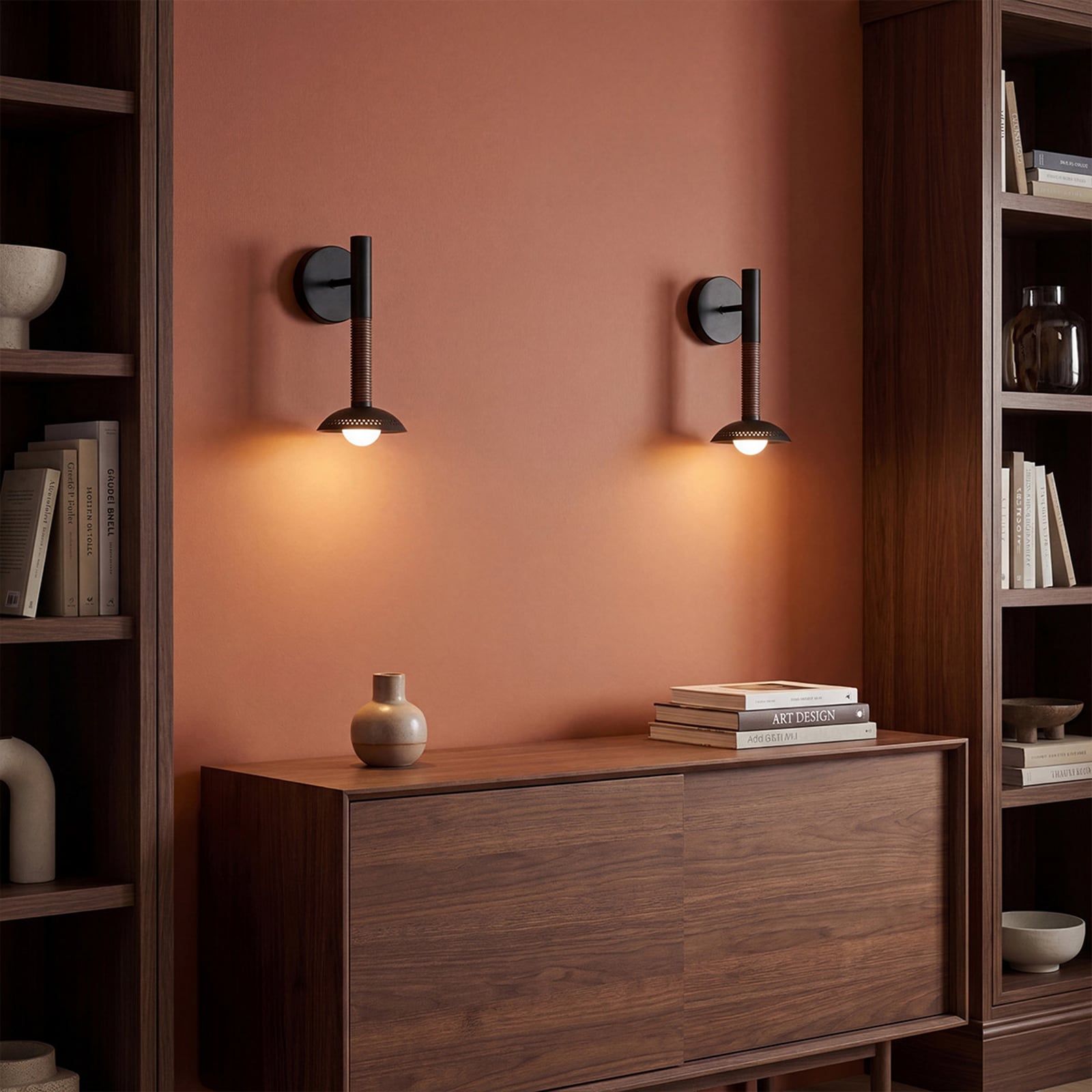 Candeeiro de parede LED Arden, preto, altura 36 cm, metal, regulável - Elstead Candeeiro de parede LED Arden, preto, altura 36 cm, metal, regulável - Elstead