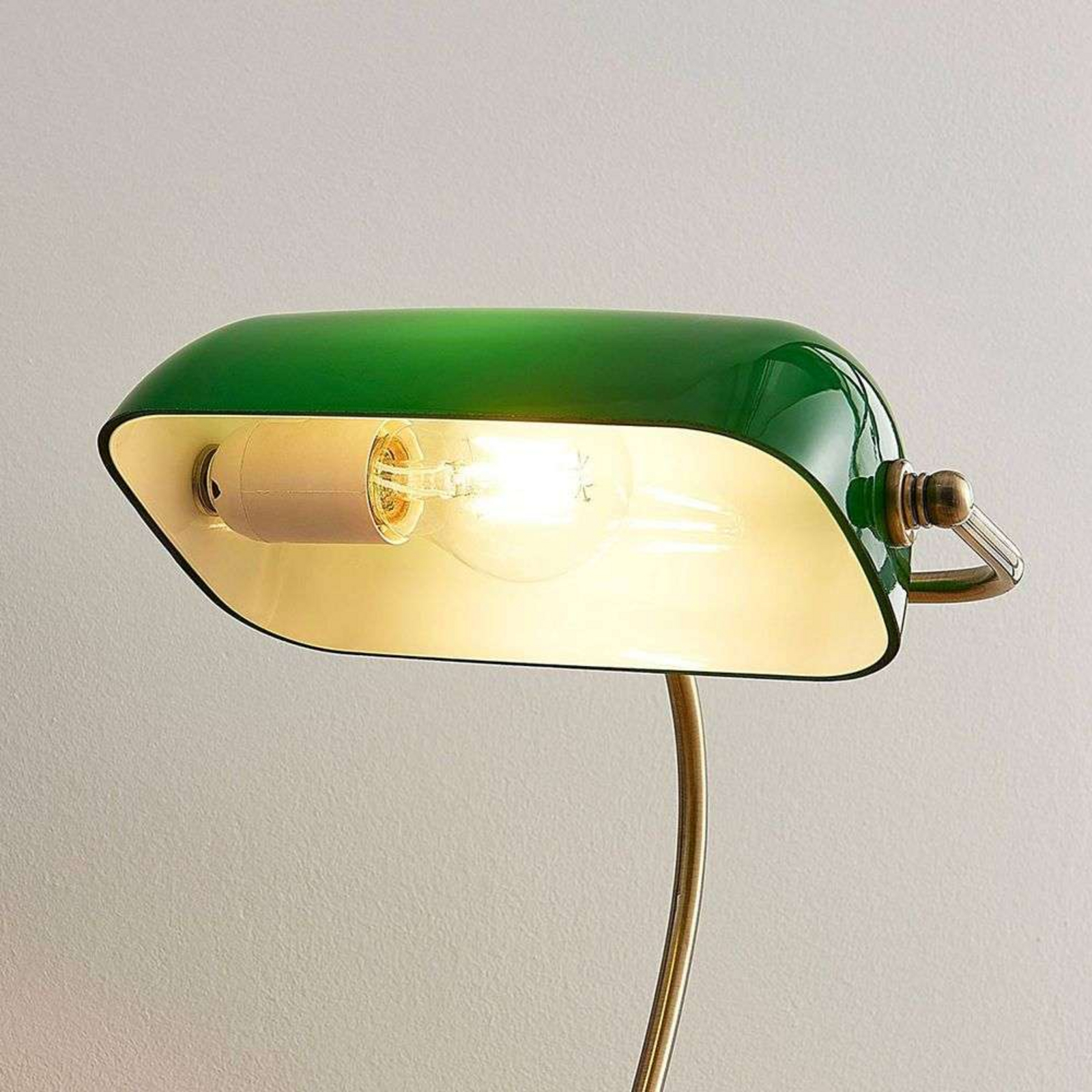 Selea Veioză Glossy Green/Brass - Lindby