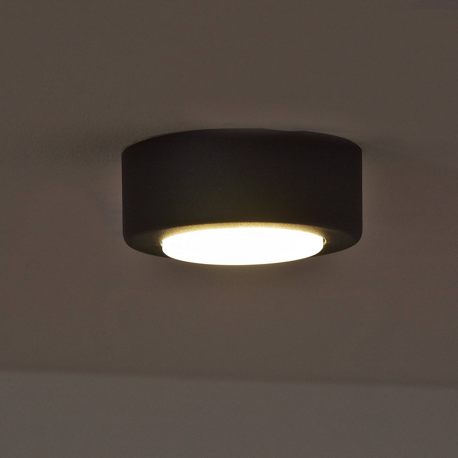 Deckenstrahler SPOT 53, schwarz, Ø 11,5 cm, Metall, GX53 günstig online kaufen