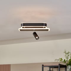 Stropní svítidlo Lucande Damivan LED, hranaté černé