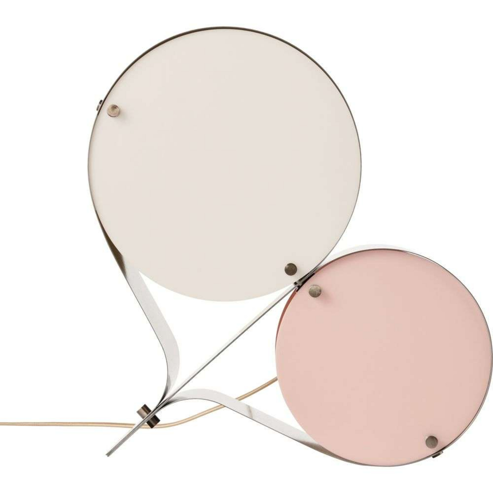 Coppia Candeeiro de Mesa Bronze Aço/Ivory/Blush - GUBI