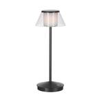 Oppladbar LED-bordlampe K5, svart, aluminium, IP54, dimbar