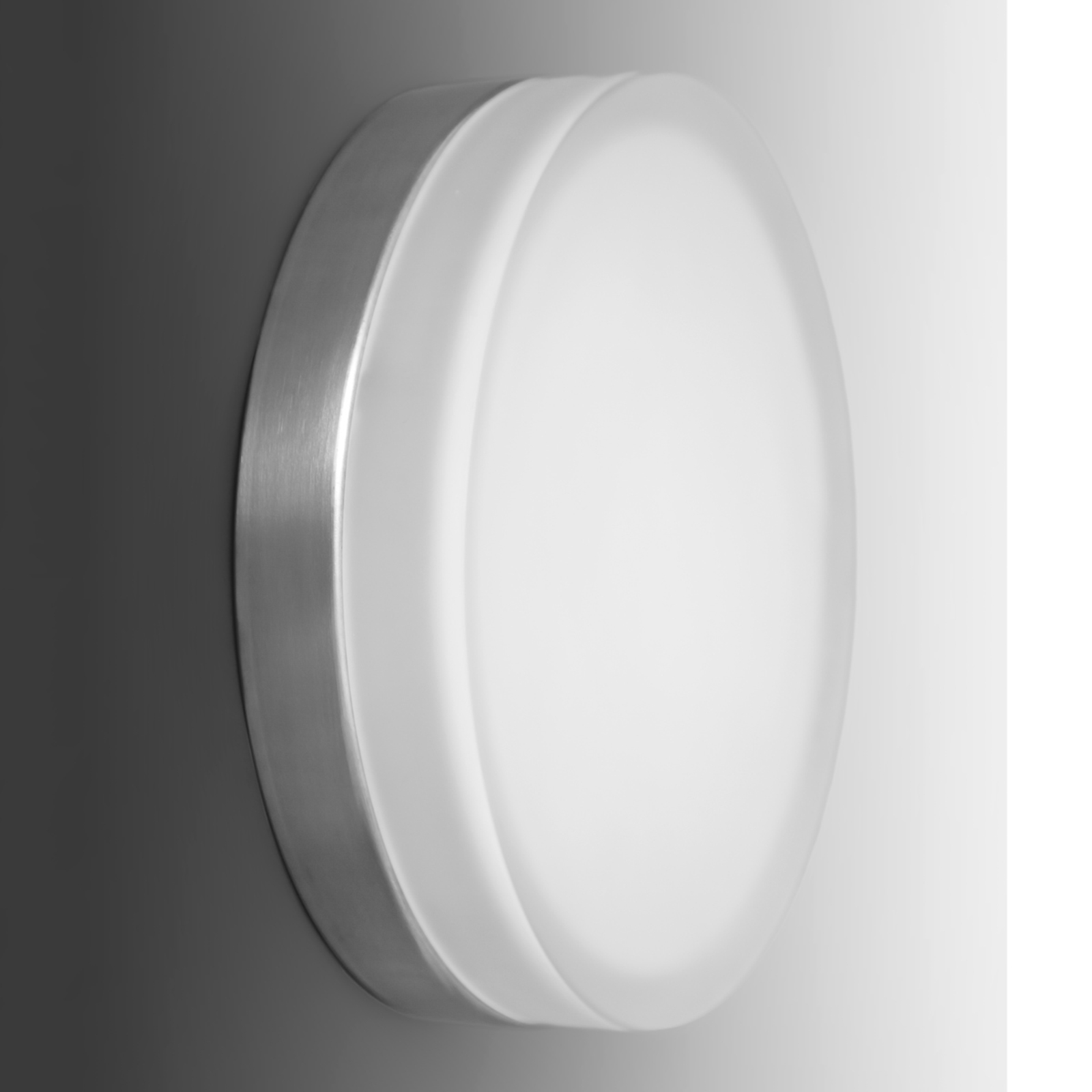 Enkel, rund LED-vägglampa Briq 01, 4 000 K