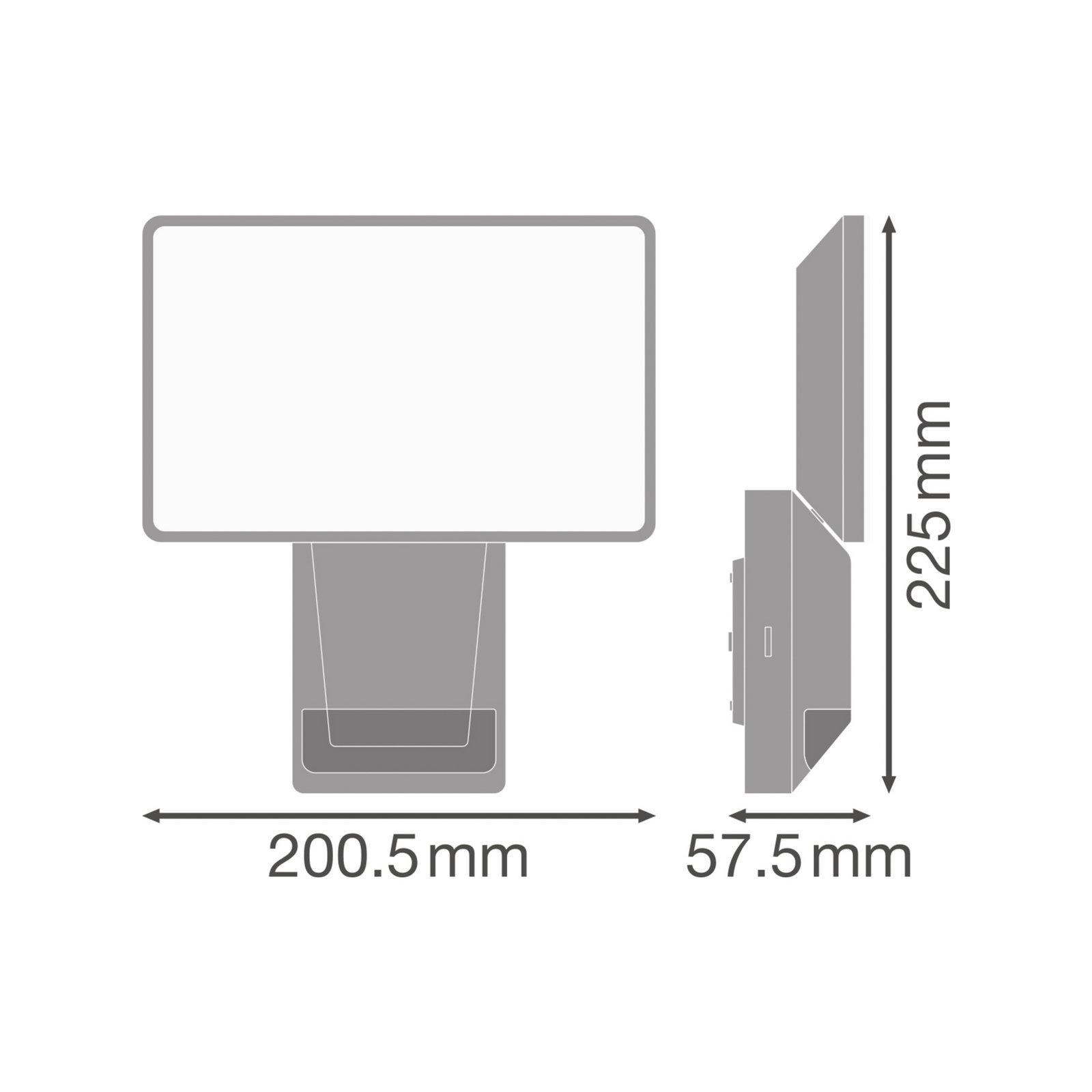 OSRAM LED-Sensor-Außenstrahler ENDURA PRO FLOOD, grau, 27 W