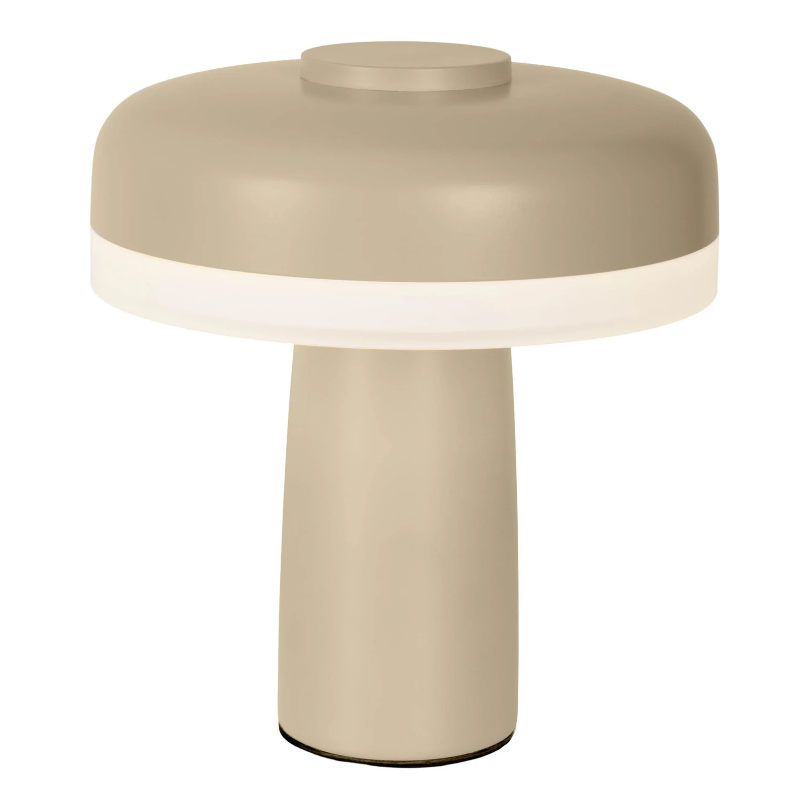 LED-bordlampe Pilu, beige Høyde 16,5 cm metall Touchdim