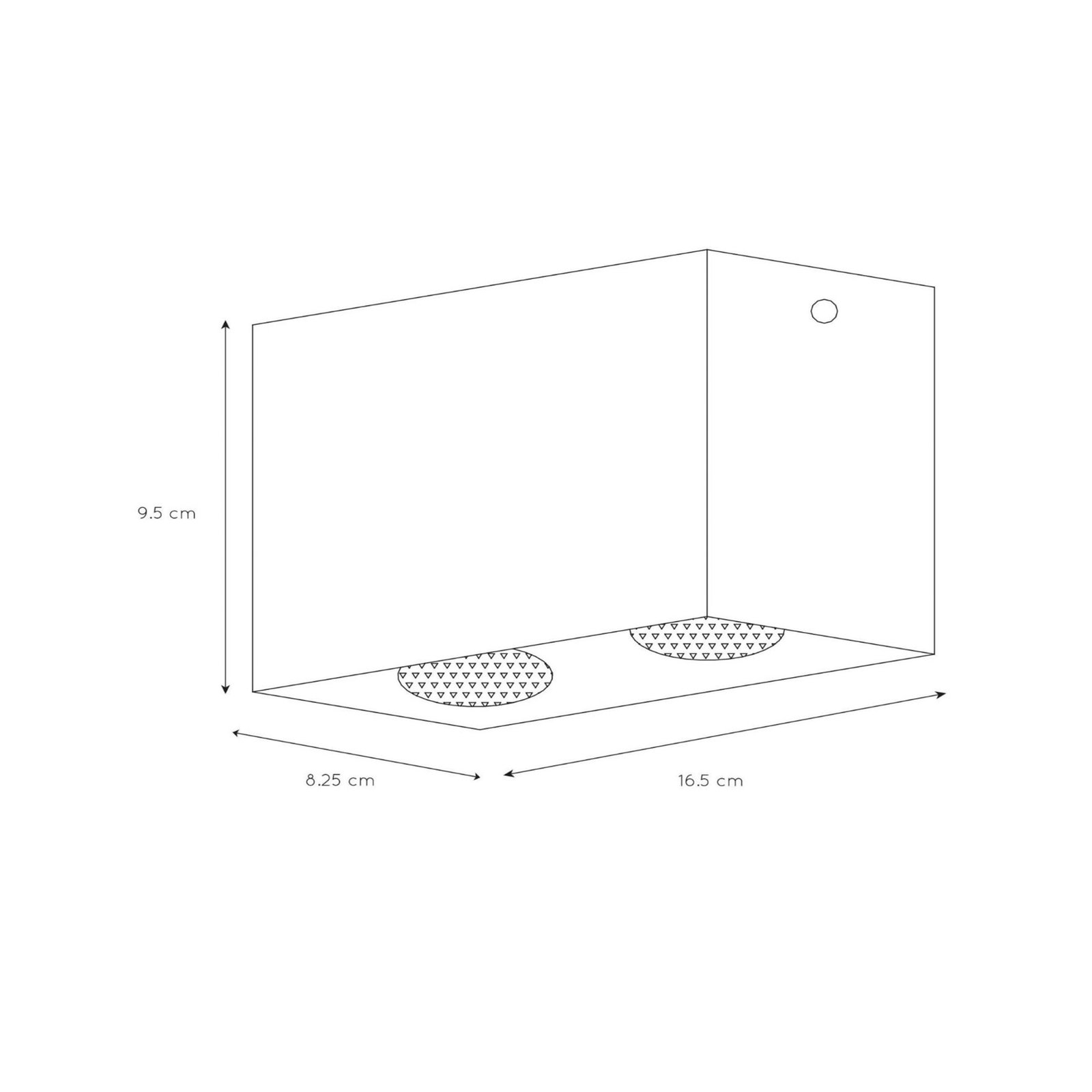 Spot pour plafond Bodi, angulaire, noir, GU10, à 2 lampes, aluminium