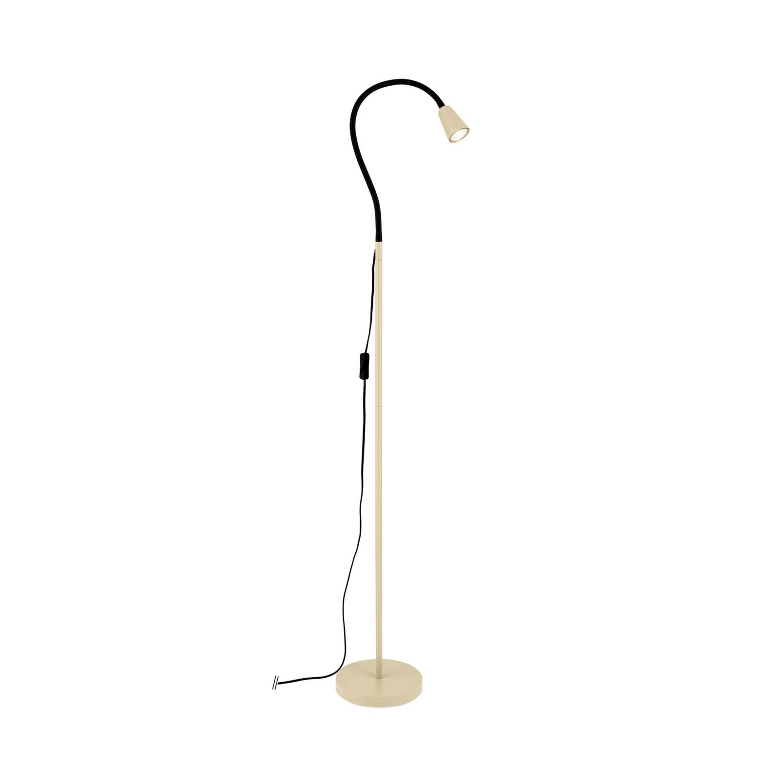 Стелажна лампа Dotty, каки, височина 145 cm, гъвкаво рамо, GU10