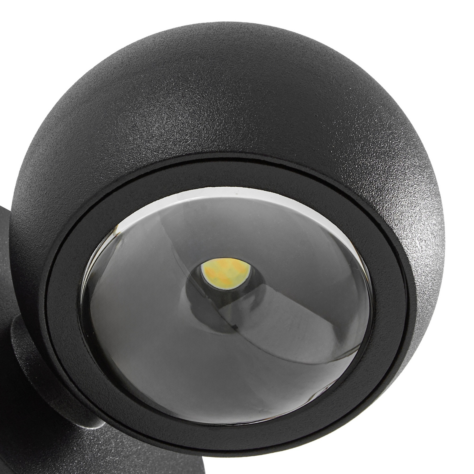 Lindby LED-Außenwandstrahler Focra, schwarz, 2-fl, CCT, IP54