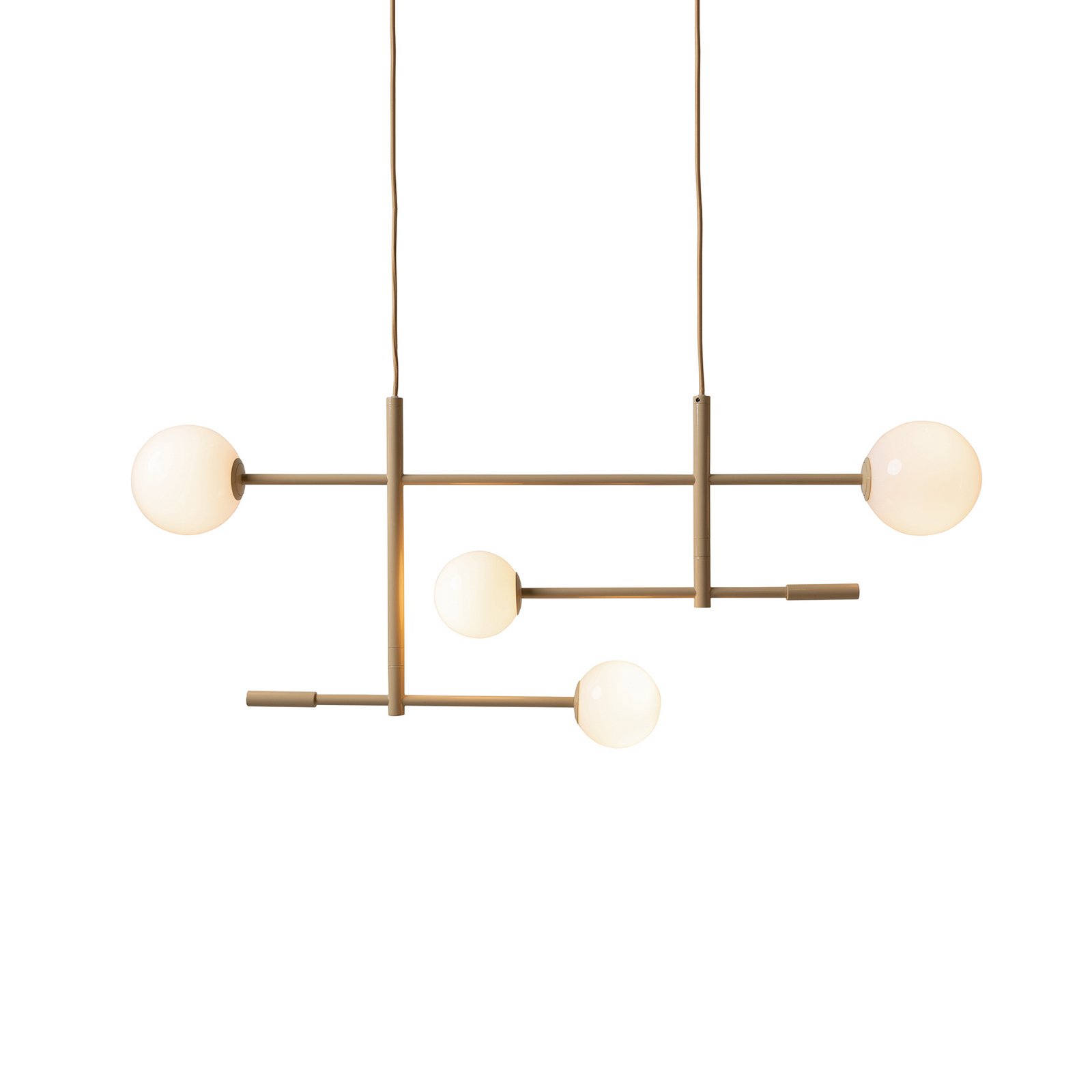 IT'S ABOUT ROMI hanging light Copenhagen, beige, glass, rotatable