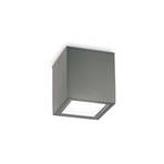 Ideal Lux downlight Techo IP54, anthracite, metal 15 x 15 cm