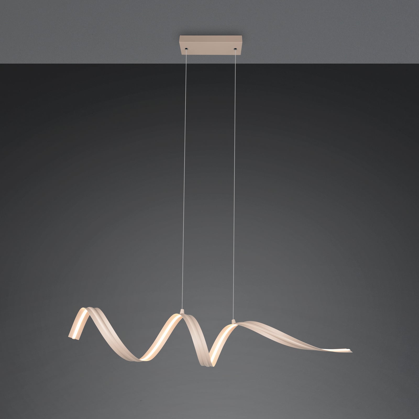 LED-hængelampe Tivor, beige, metal, 3.000 K LED-hængelampe Tivor, beige, metal, 3.000 K