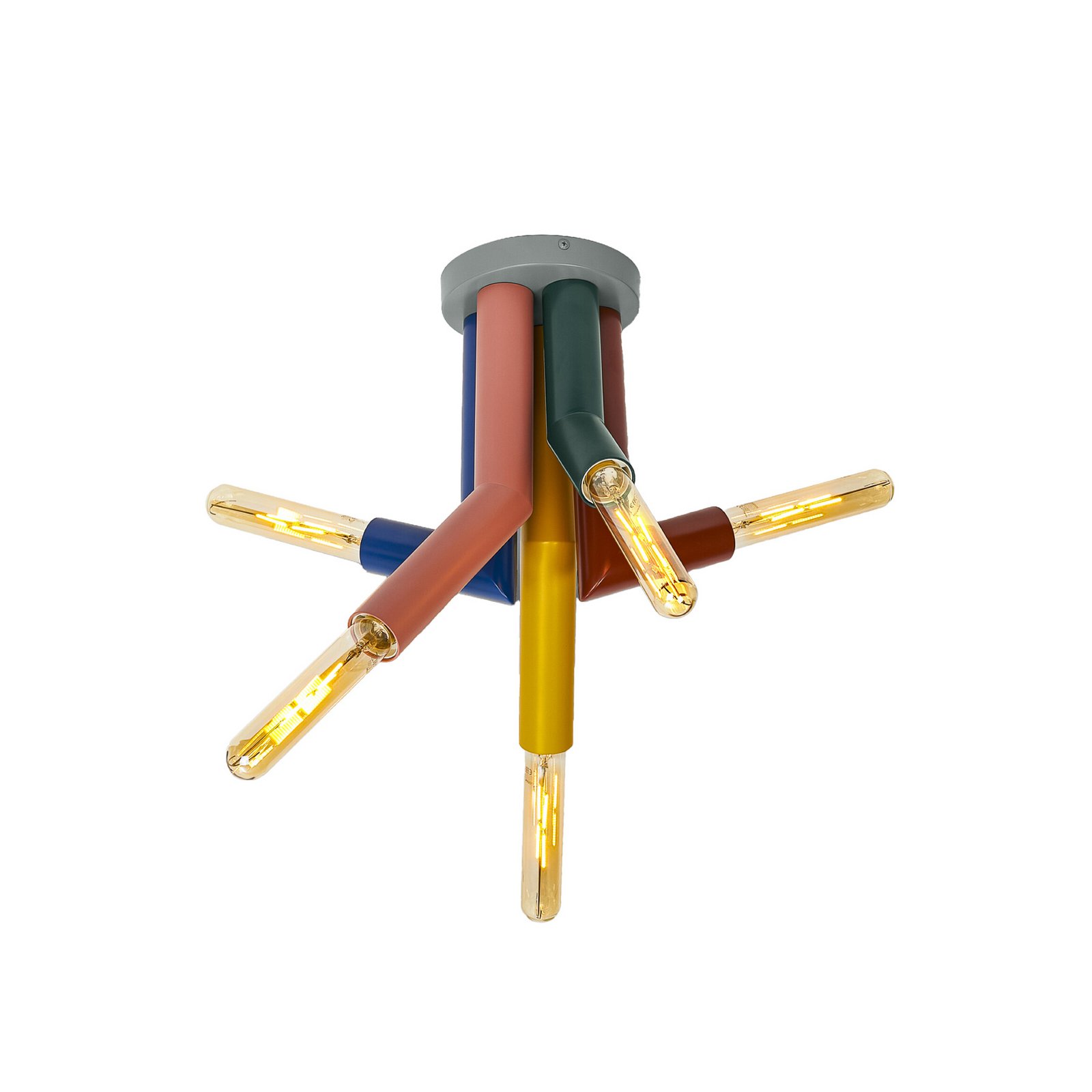 OSRAM Deckenleuchte Decor Straw, 5-fl., Stahl, bunt, E27