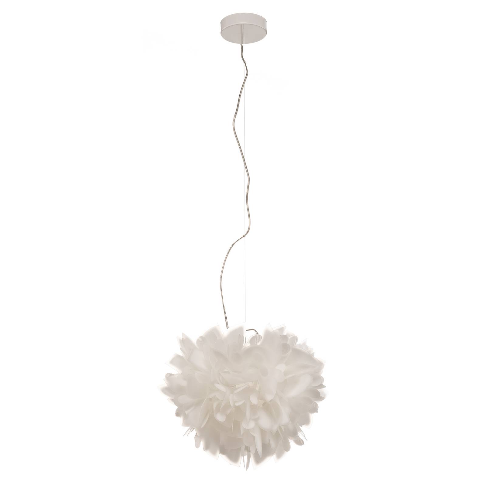 Slamp Veli Foliage sospensione bianco Ø 45 cm, per soggiorno / sala da pranzo, Opalflex® (plastica), E27, 12 W, altezza: 35 cm