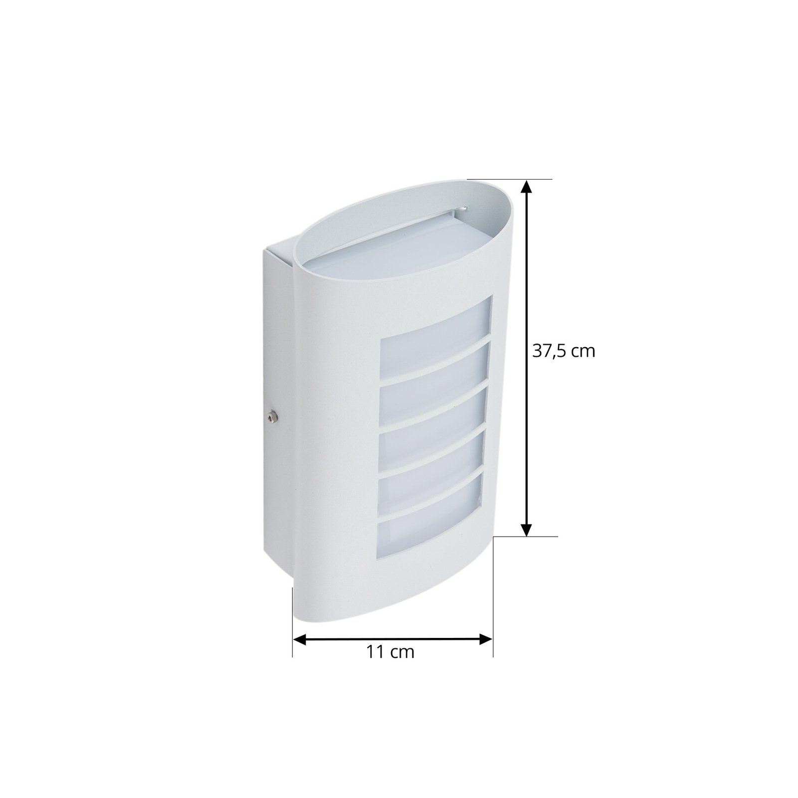 Applique d'extérieur LED Lindby Ismael, blanc, aluminium, hauteur 26,8 cm