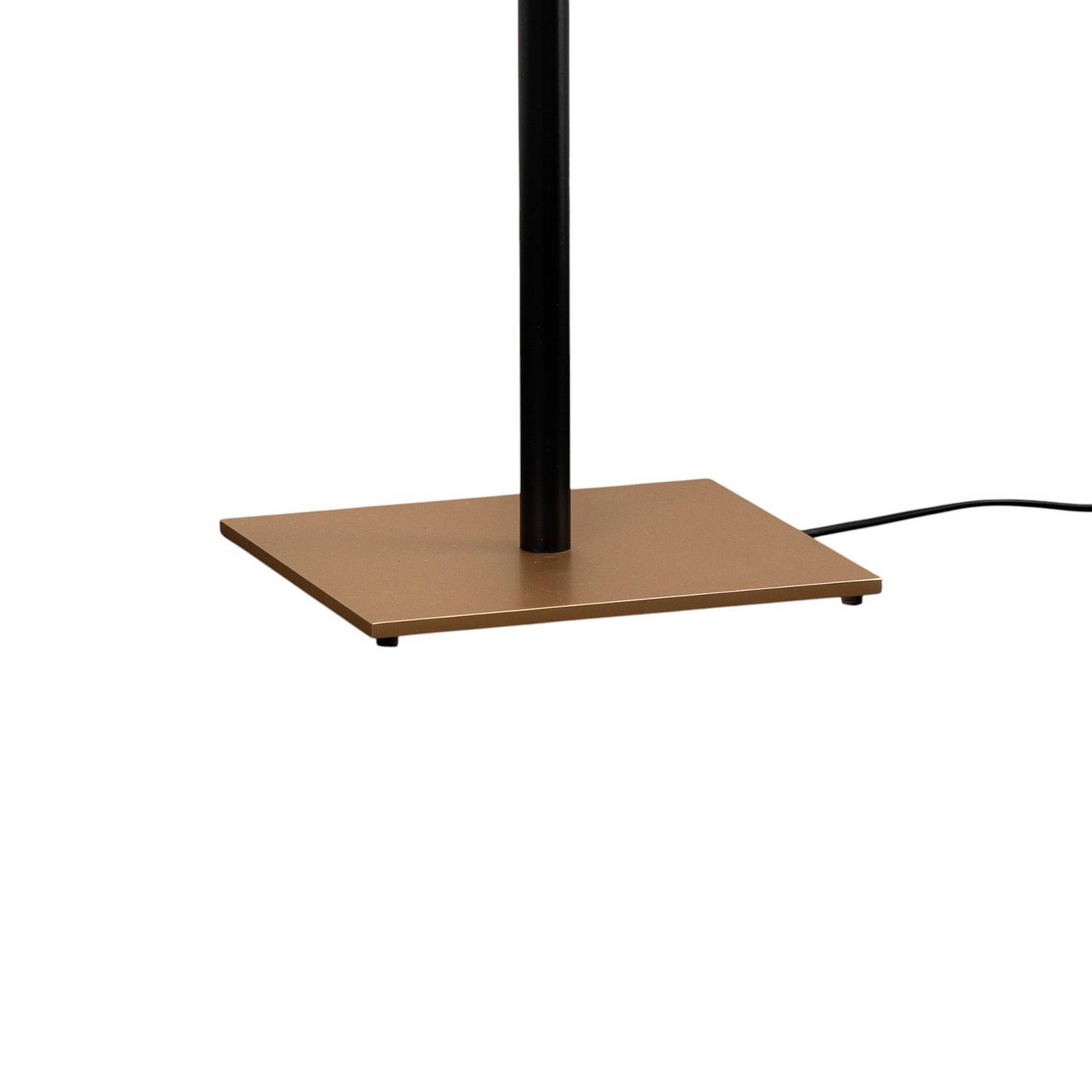 Lampa stojąca Priam, czarna/złota, stal, wysokość 156 cm