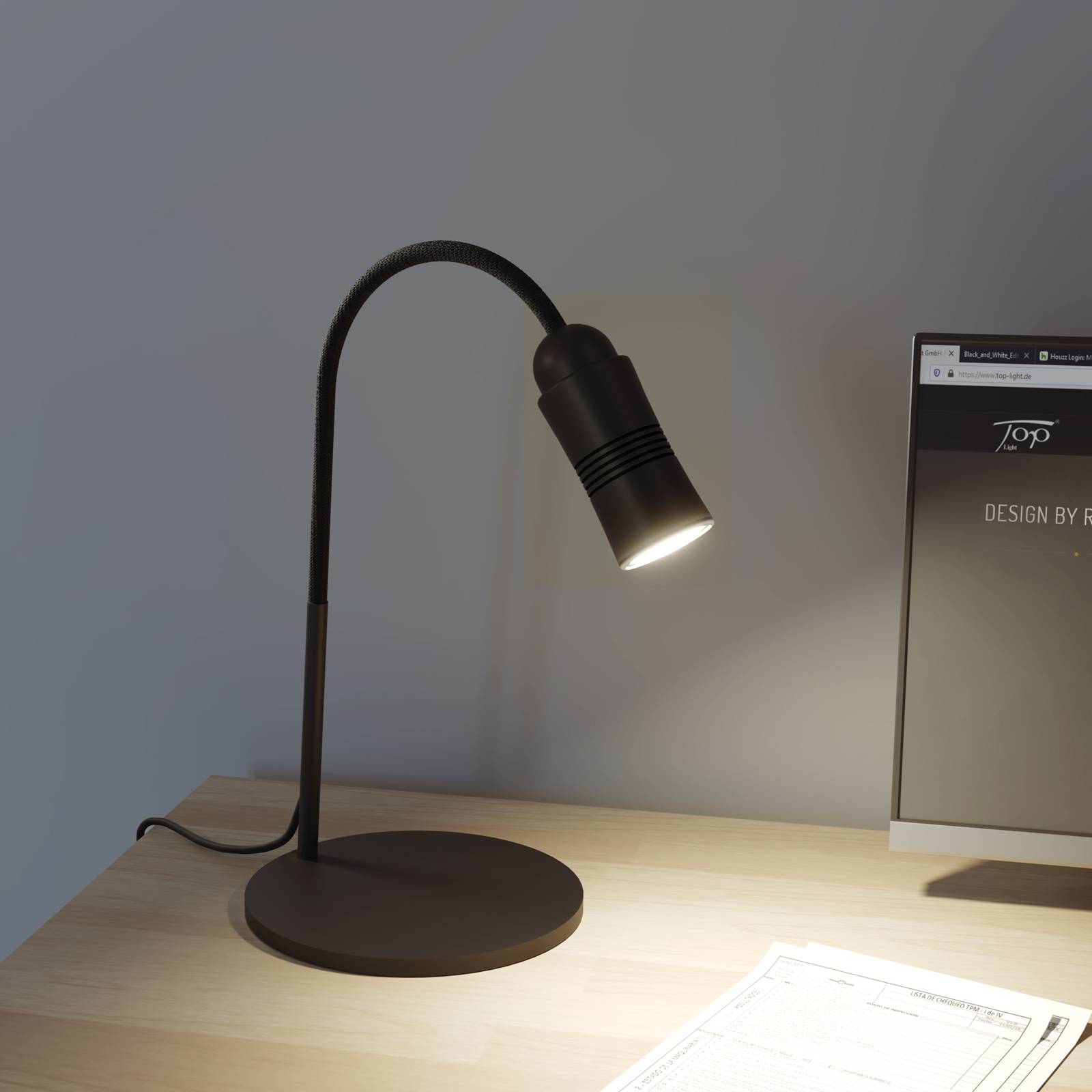 Top Light Neo! Table LED stolní lampa dim černá/černá