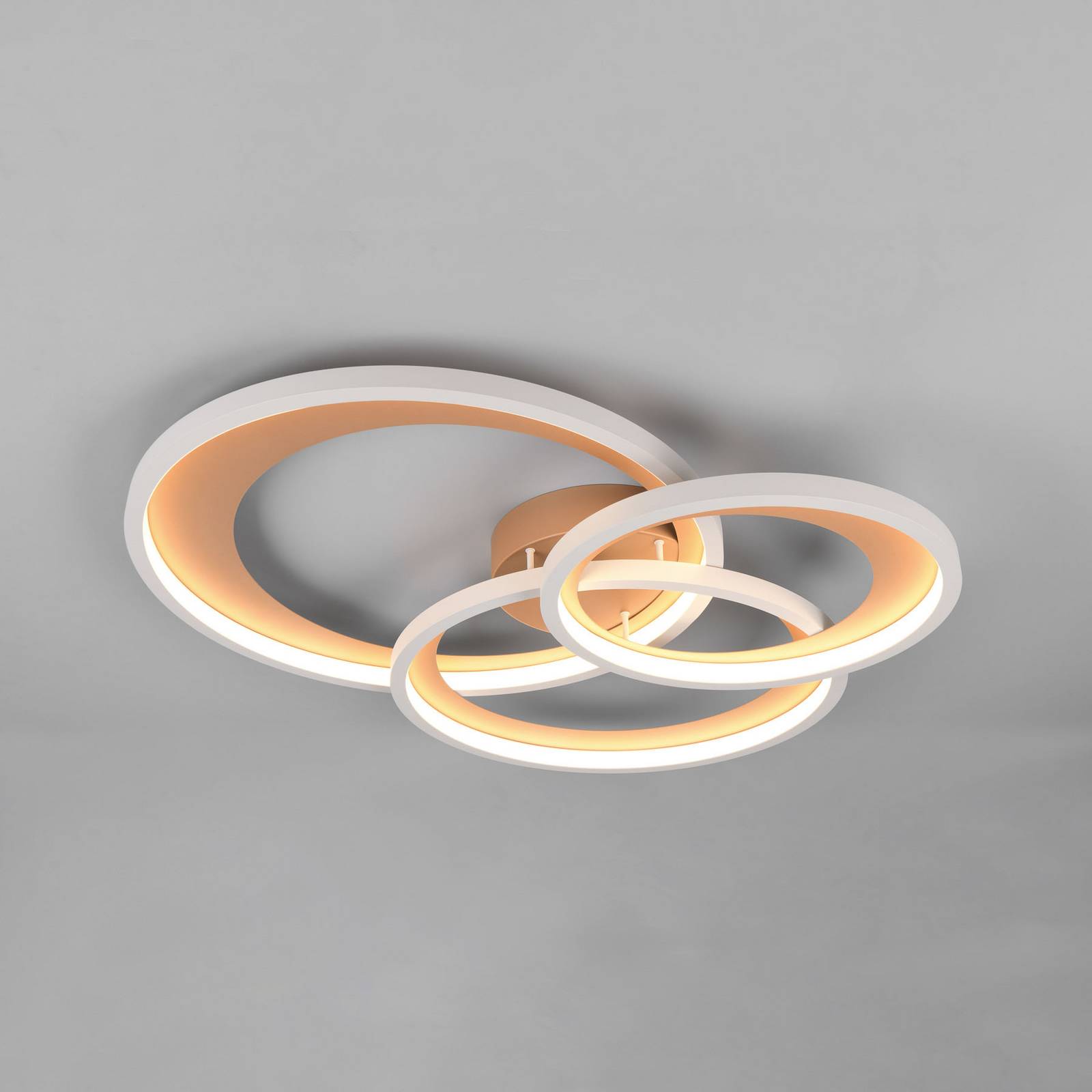 LED-Deckenleuchte Granada, braun, Länge 71 cm, Metall, CCT günstig online kaufen