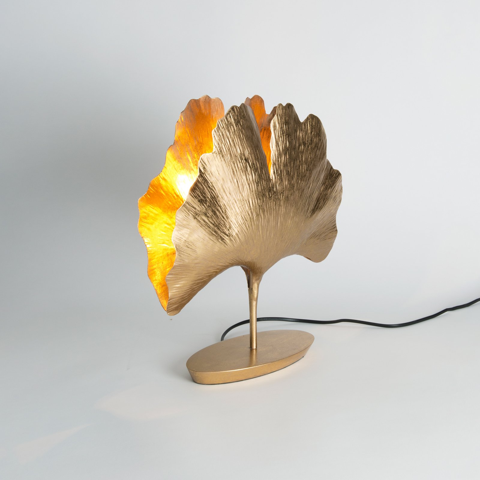 Lámpara de mesa Ginkgo, oro, 36x34cm