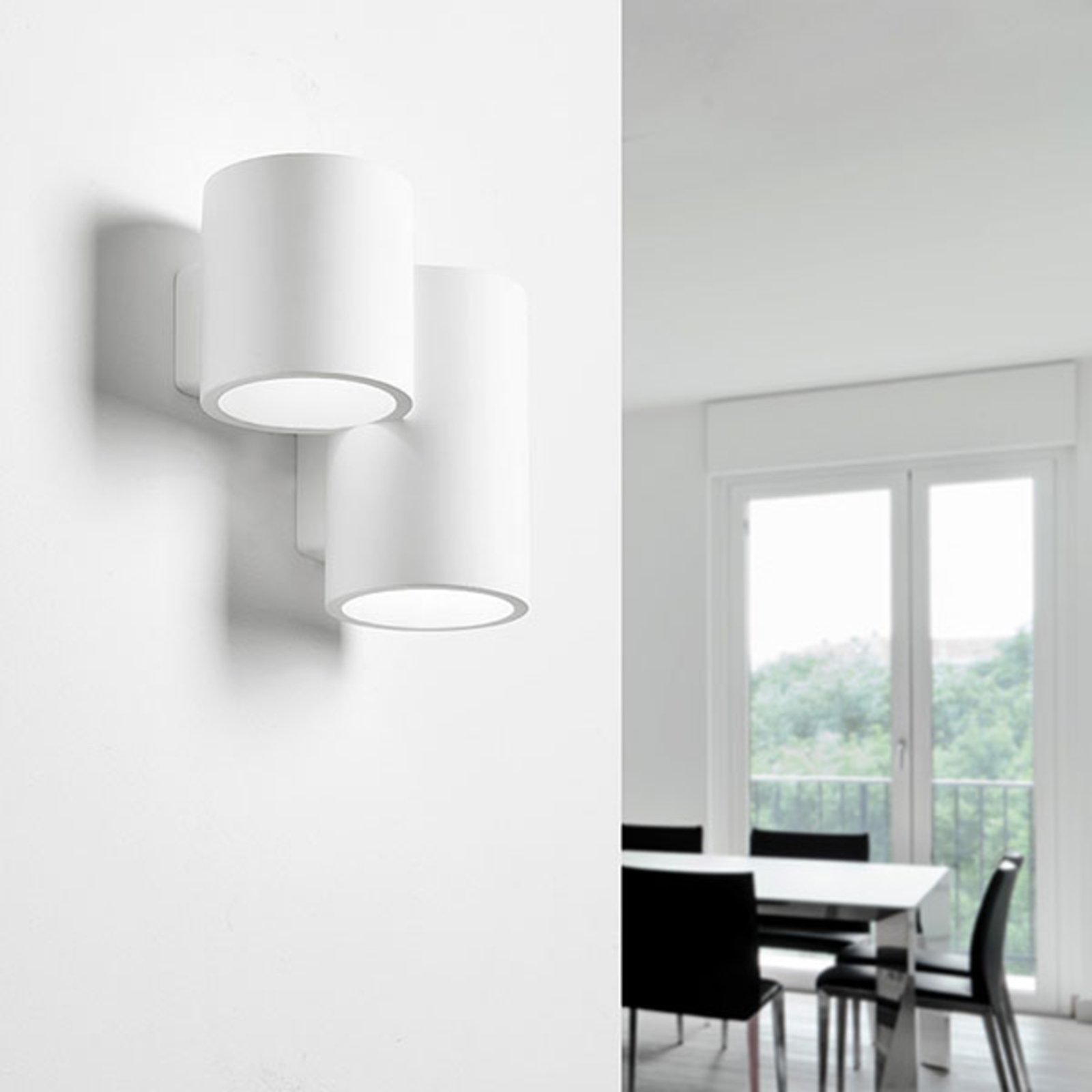 Arta wall light with two cylinders