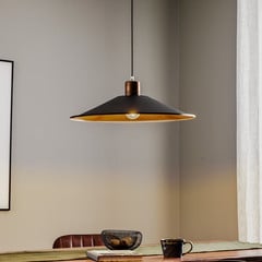 Lámpara colgante Garret I en marrón oscuro/cobre Ø 50 cm