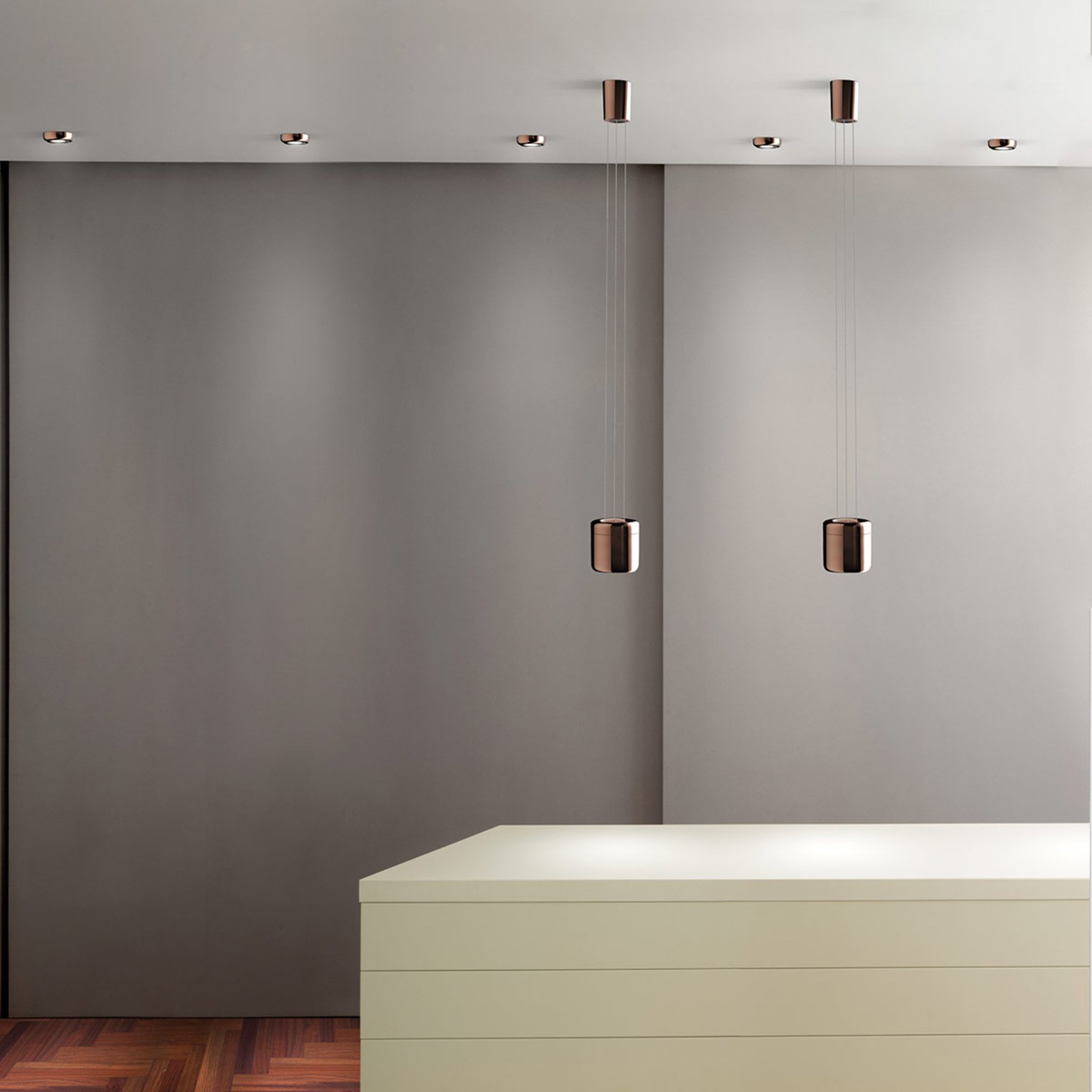 Cavity LED Lampa Wisząca L Bronze - Serien Lighting