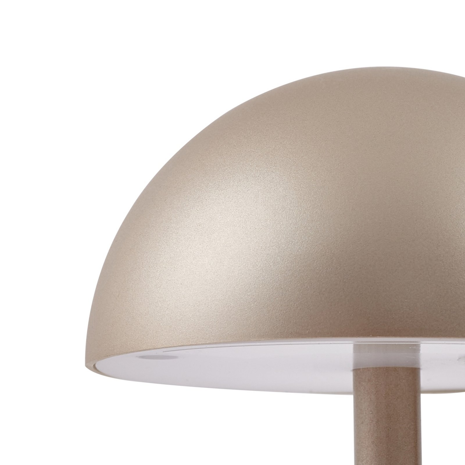 Pippin LED rechargeable table lamp, IP44, gold/travertine - Lindby