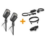 STEINEL Startpakke Spot C, sort, aluminium, IP65, RGBWW