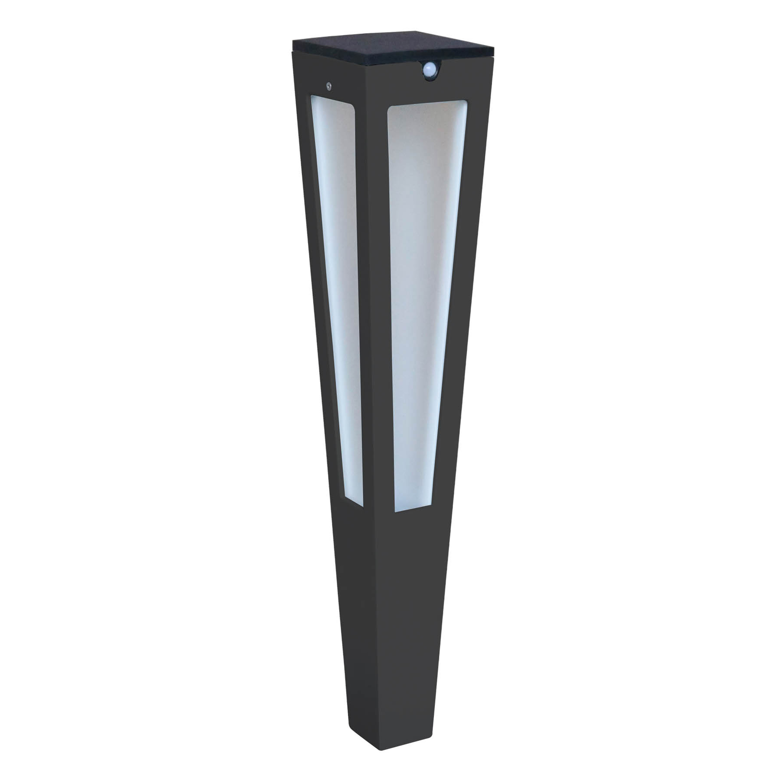 Tinka LED-solcellefakkel med sensor, 62 cm, grå