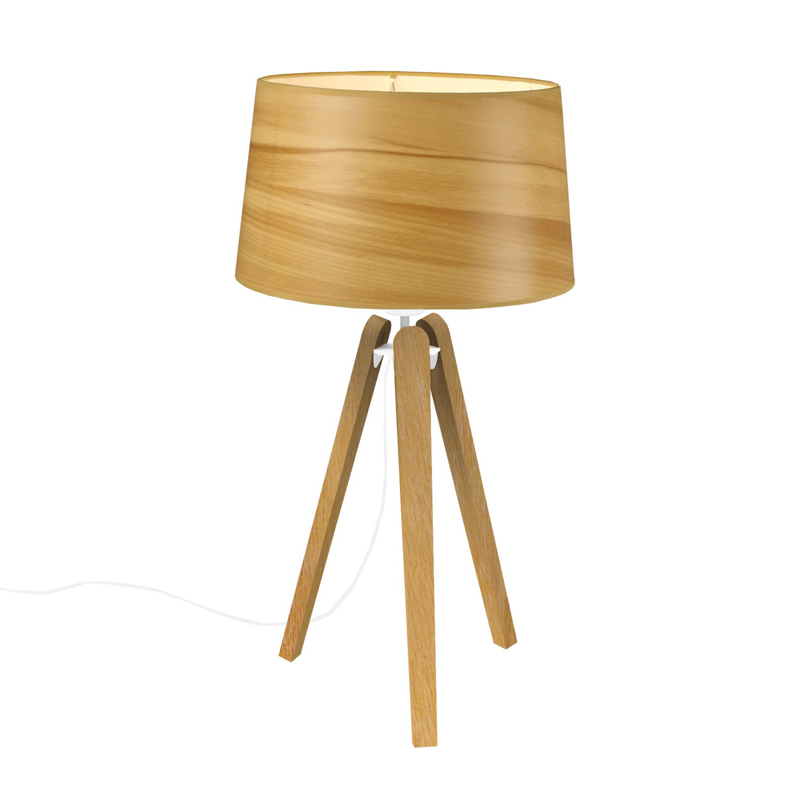 Essence LT stolna svjetiljka, sjenilo od pamuka izgleda drvo