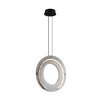 LED hanglamp Tamara, rookgrijs, Ø 40 cm, glas/metaal