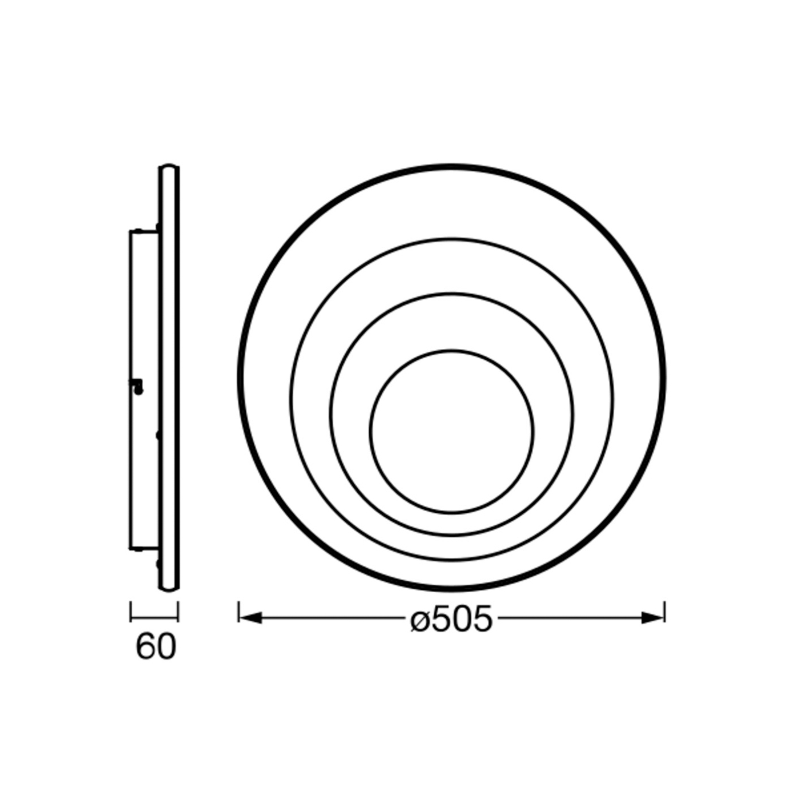 LEDVANCE Orbis Slim Spiral Round plafondlamp Ø51cm