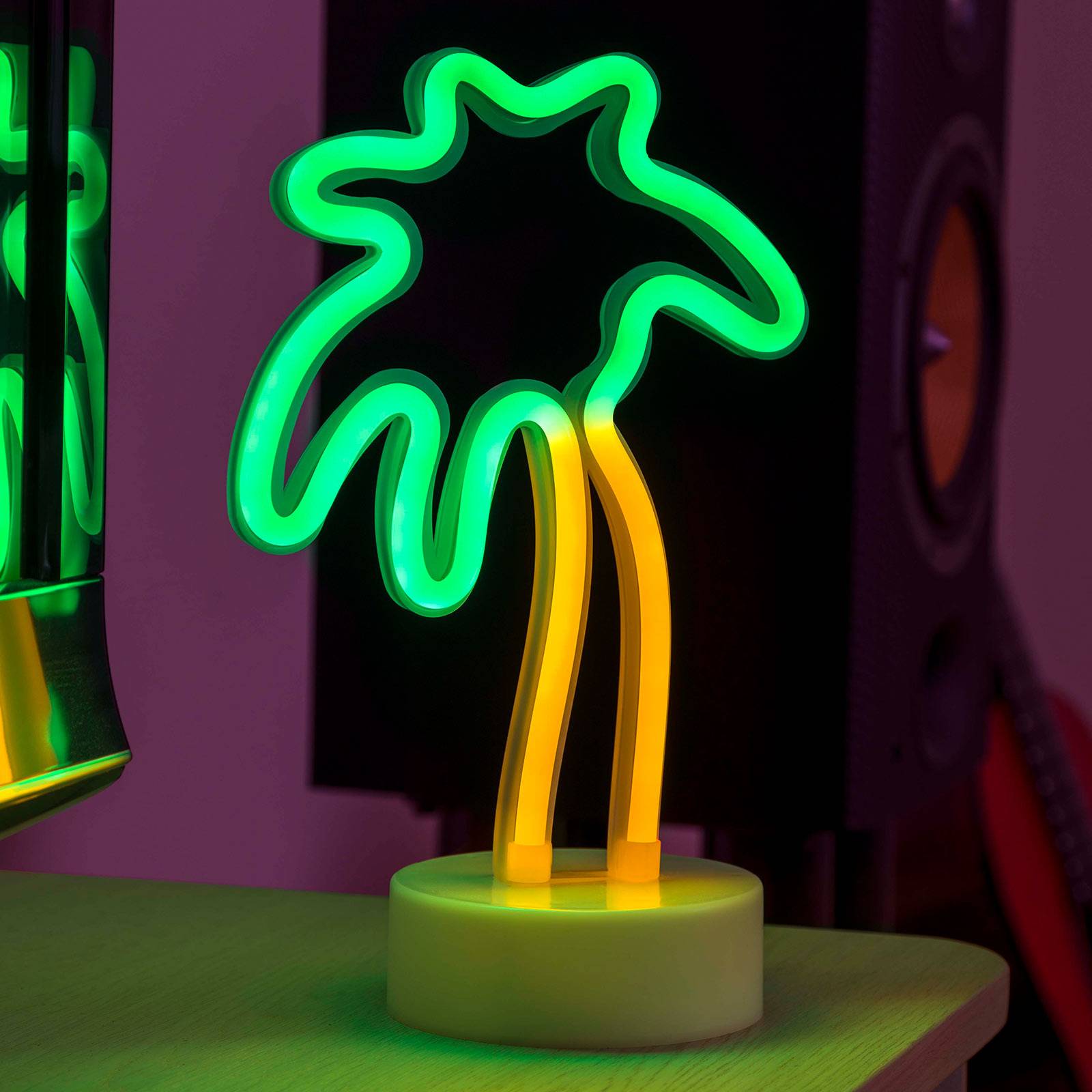 Levně LED dekorativní světlo palma, na baterie