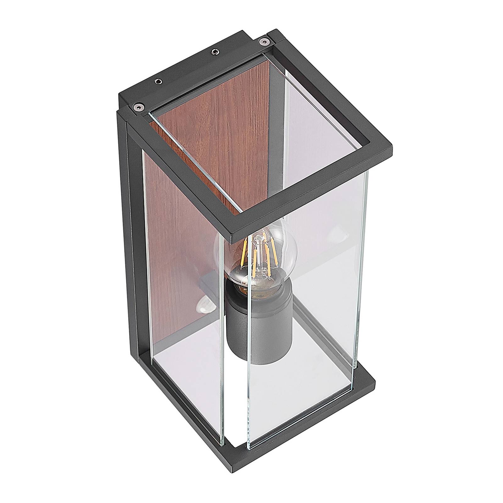 Lucande Outdoor Sensor Wall Light - dimmable - Modern - Black