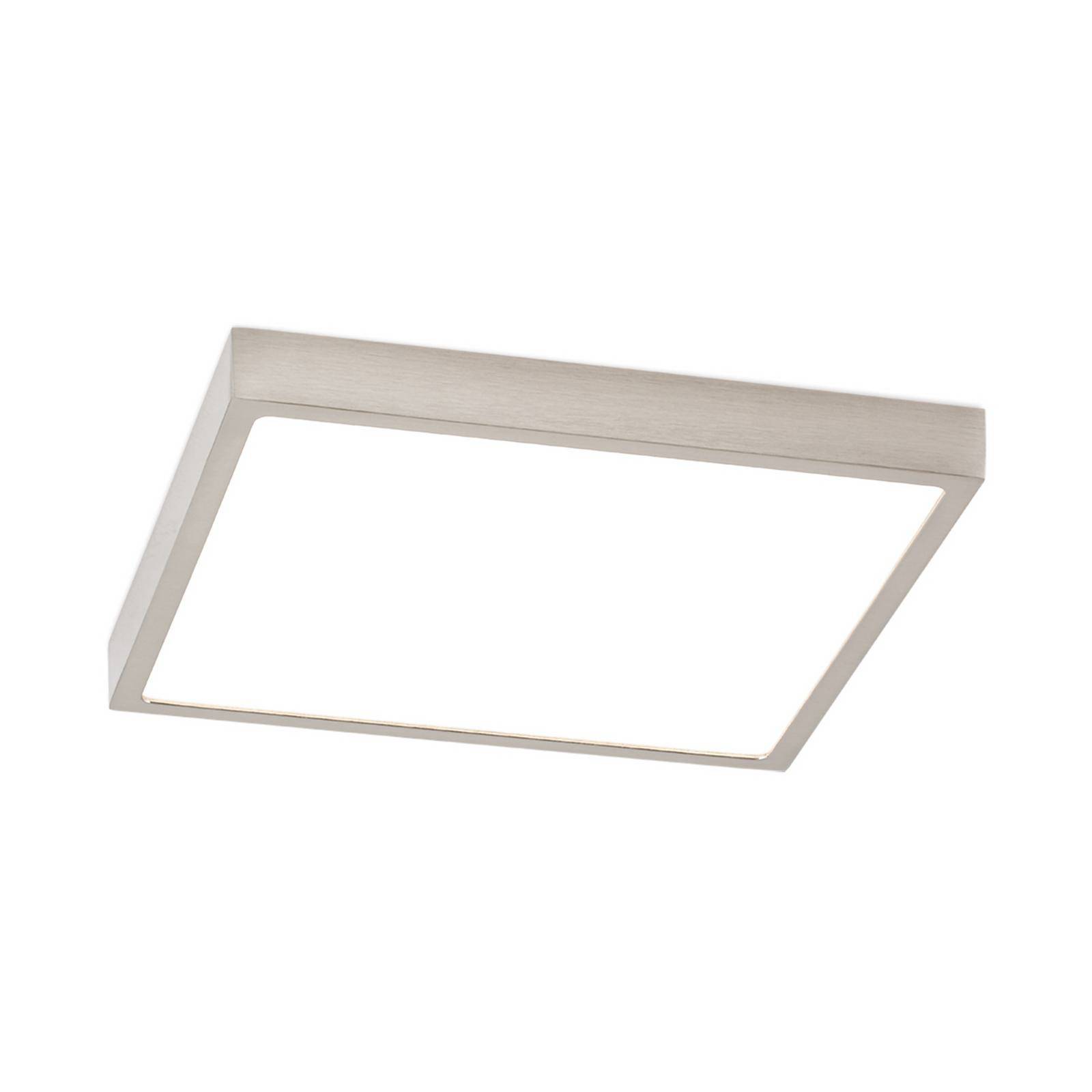 LED-Deckenlampe Disc, nickelfarben satiniert Länge 24 cm CCT
