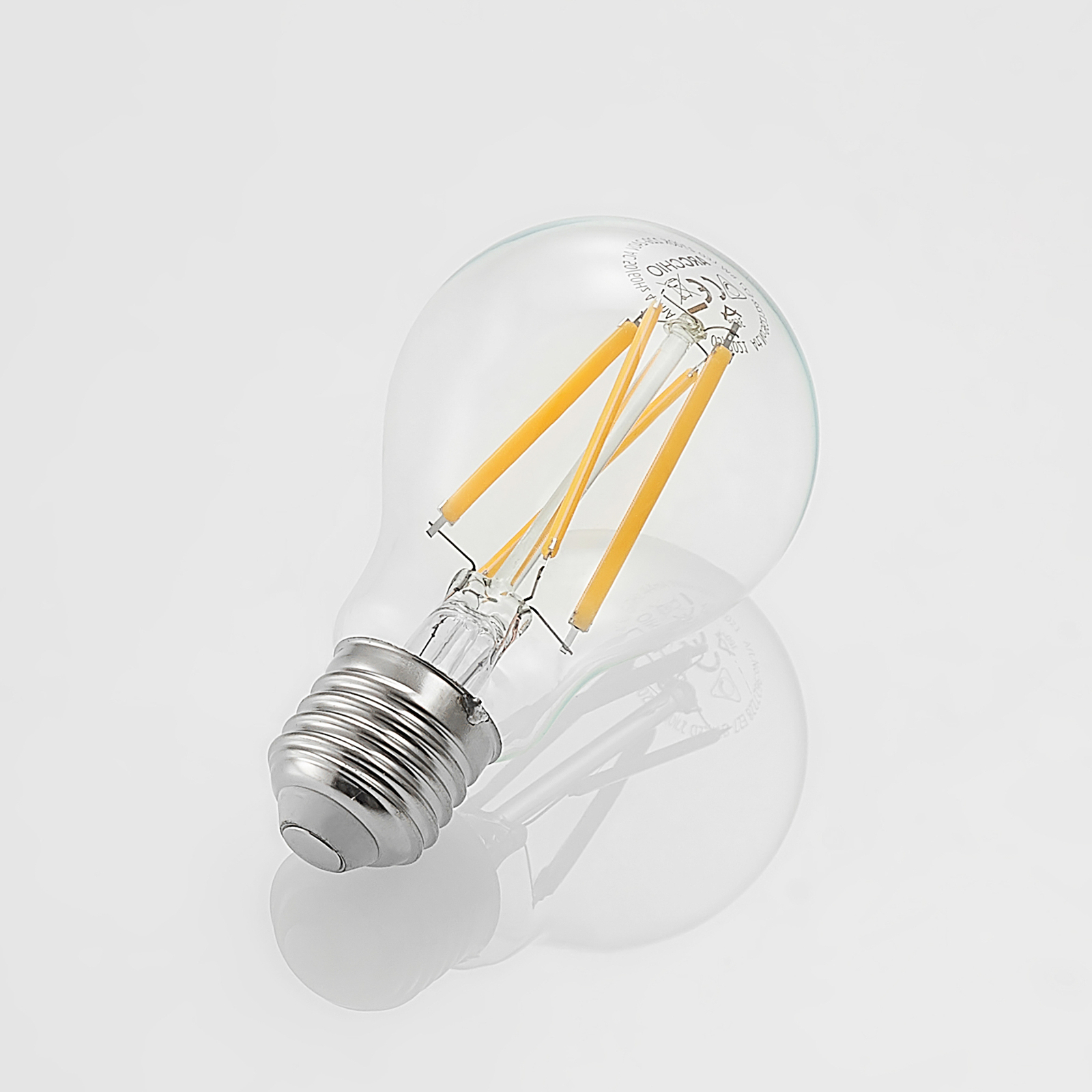LED-Lampe E27 8W 2.700K Filament, dimmbar, klar