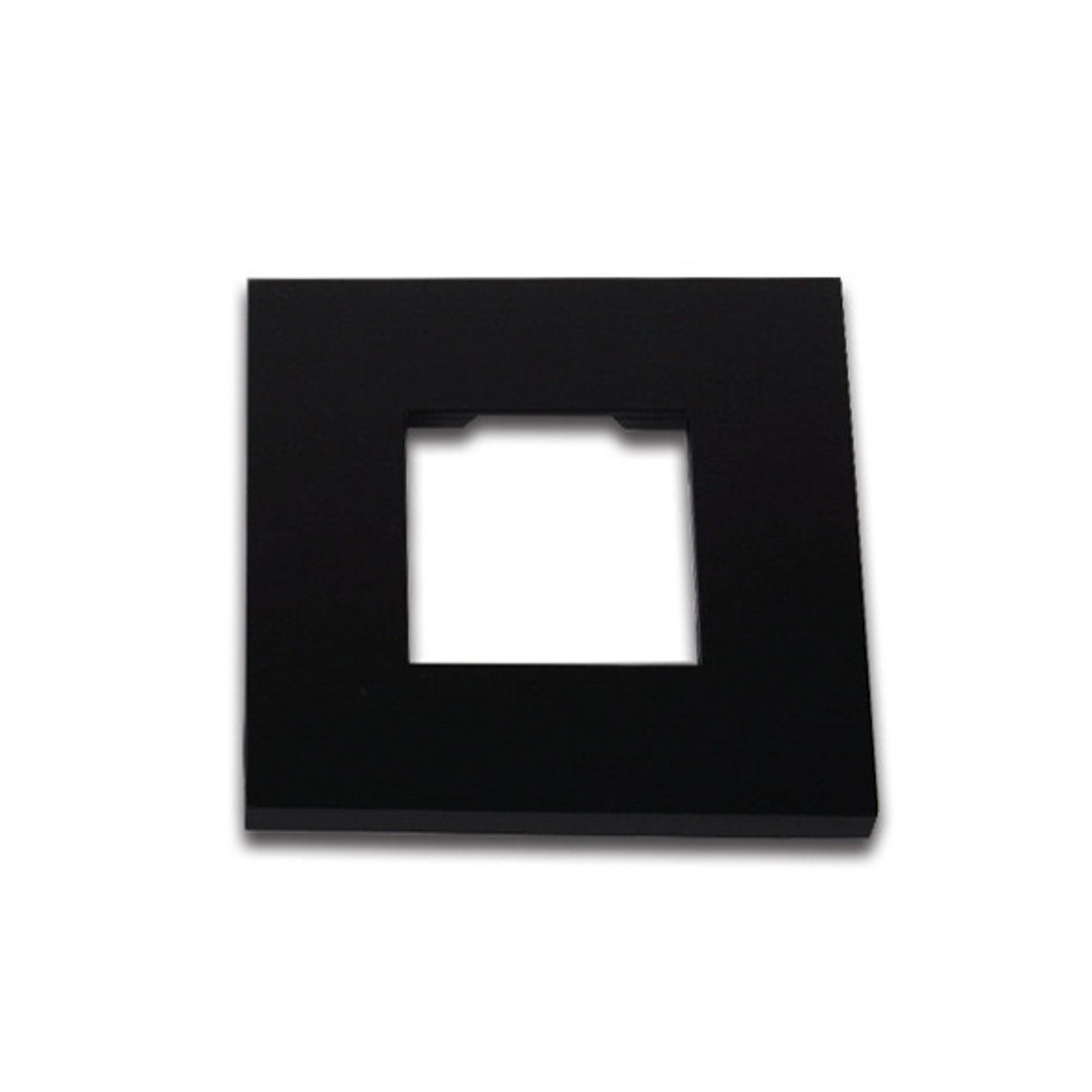 LED recessed wall light Wall F, black, 7.5 x 7.5 cm, sheet metal