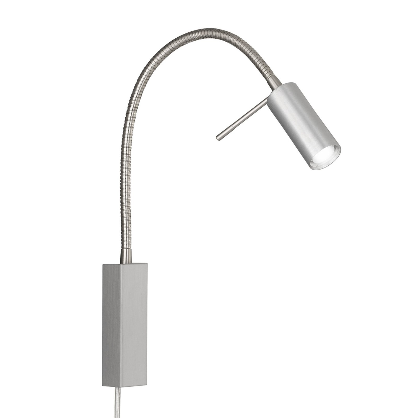 River LED wall lamp, smooth metal lampshade