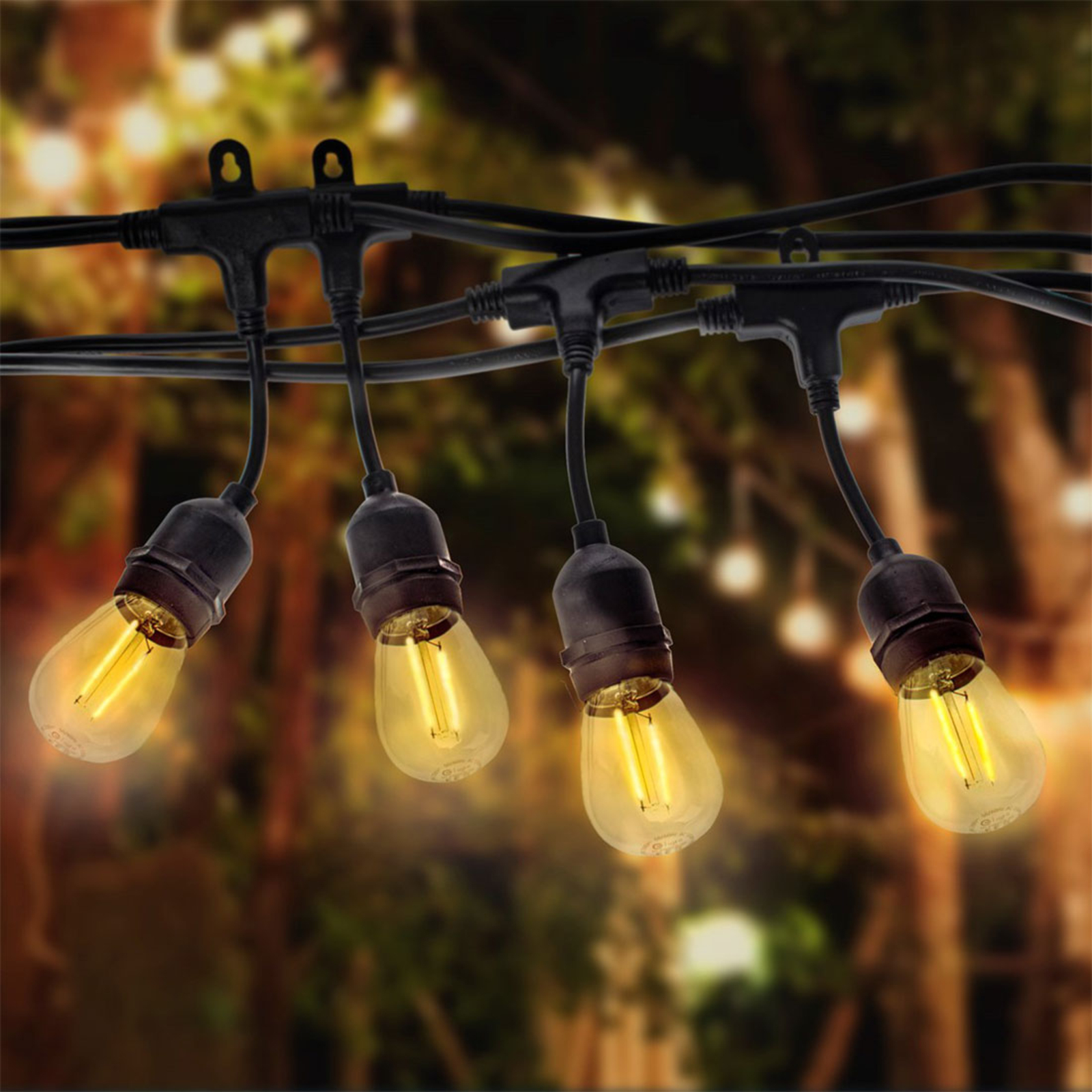 Guirlande Girlanda IP44 noire 10 m sans ampoules