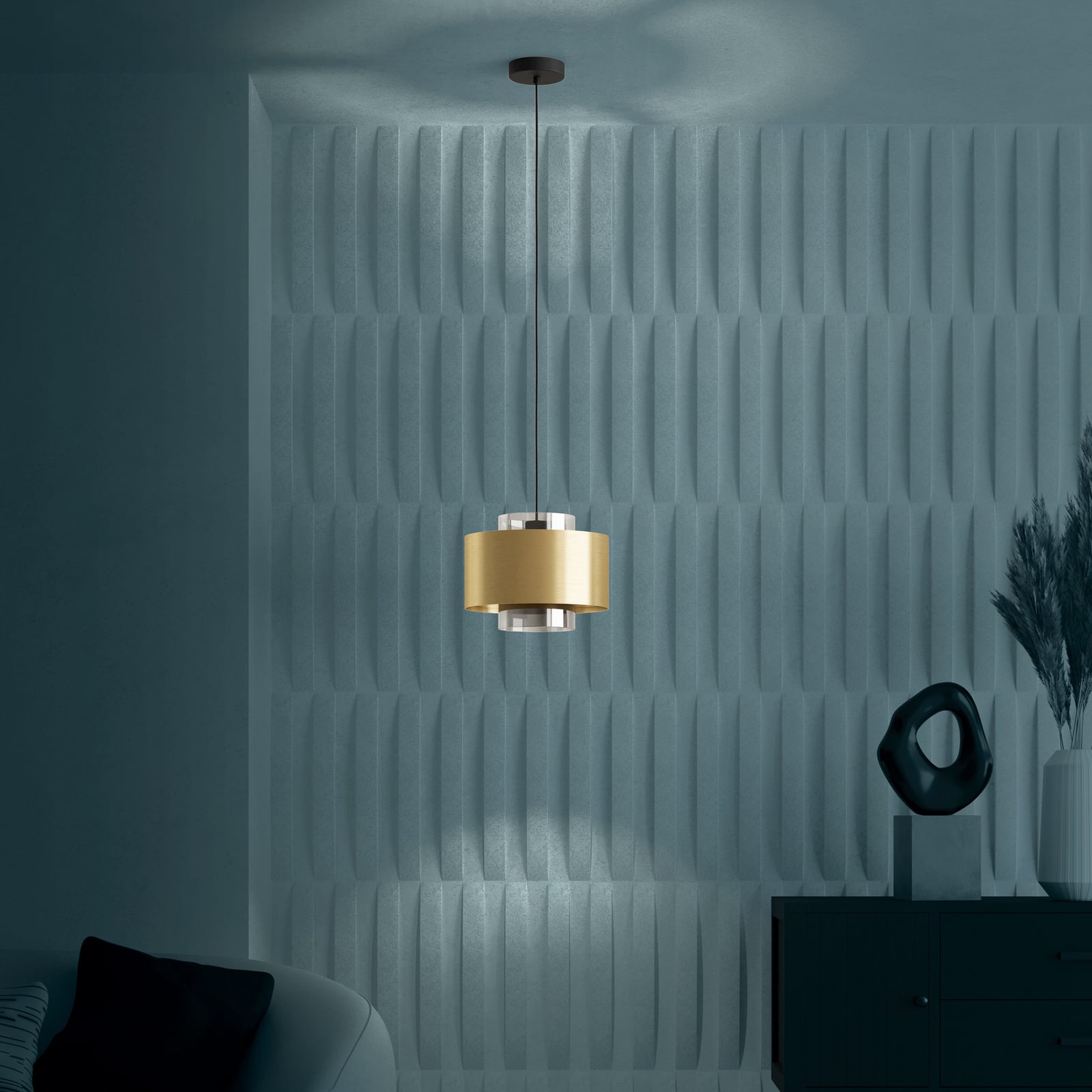 Suspension Stars of Light Dugla, couleur or, Ø 28 cm, E27