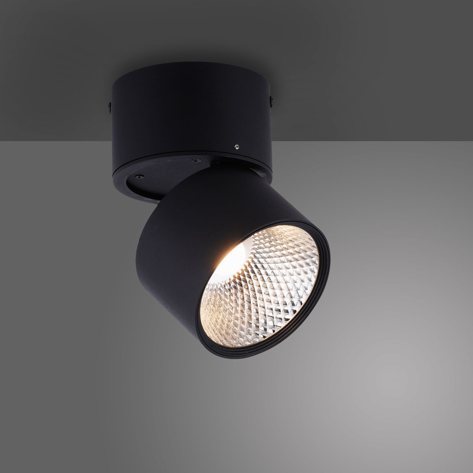 Nola LED-Deckenleuchte, einflammig, schwarz - PURE