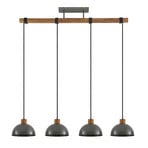 Durbis 4 Lampada a Sospensione Dark Grey/Wood - Lindby
