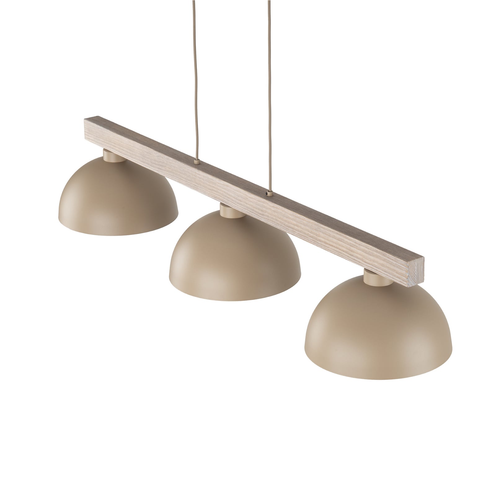 Závěsné světlo Oslo, písková barva, 3 žárovky, délka 118 cm, E27
