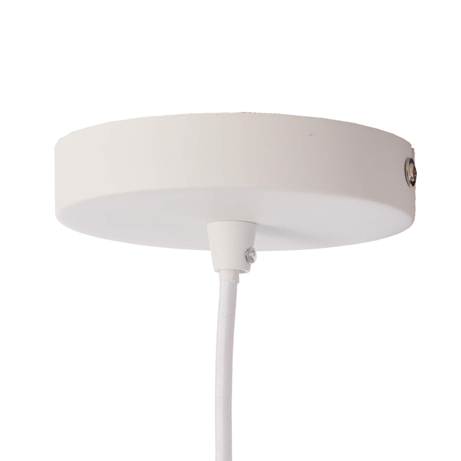 Lámpara colgante Asterope, Ø 25cm redonda, blanca
