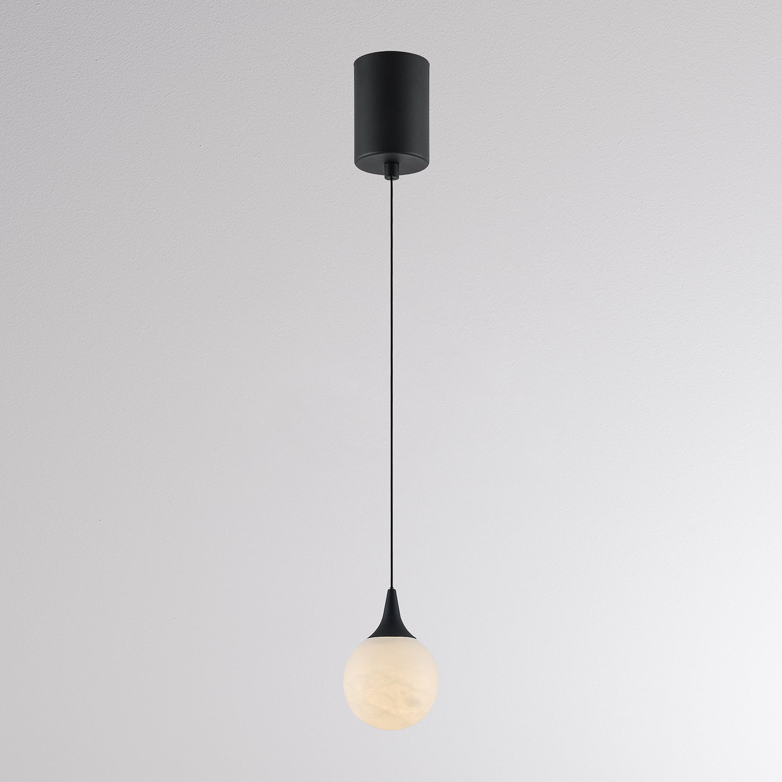 LED-ripplamp ARE, must, alabaster, Ø 10 cm, CCT, DALI